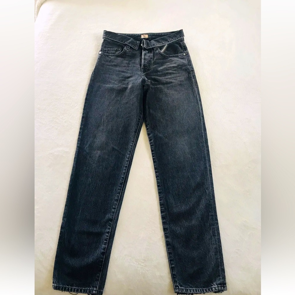 Jean Atelier Alexander Wang Style Womens Black Denim High Rise Jeans Size 27 S